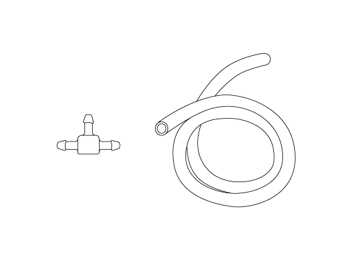 PDF08608G_ゴムホース (50cm)，
スリーウェイジョイント(Φ4 x Φ4 x Φ4mm)